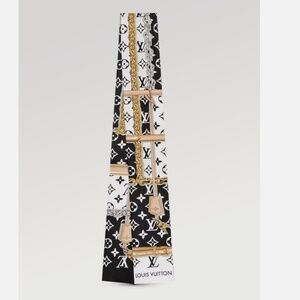 NEW Louis Vuitton Monogram Confidential Bandeau Black Silk Scarf